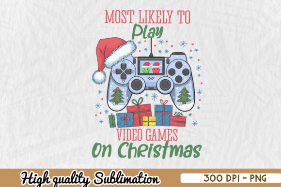Christmas Gamer Joy Festive Gaming PNG for Crafts and Graphics