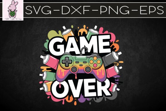 Game over Controller Gaming SVG: Graphics for Crafts & Publishing