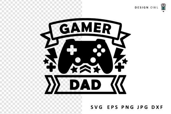 Gamer Dad - Gaming SVG Graphics for Crafts and Publishing