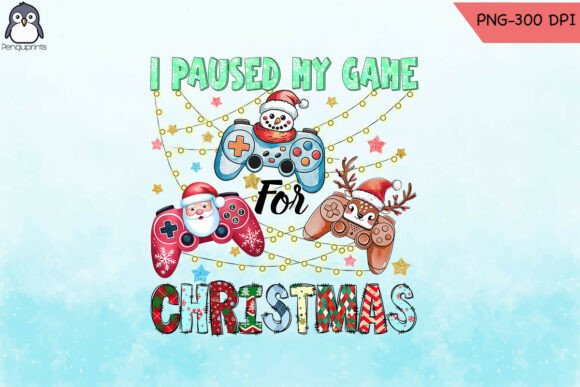 Gamer s Christmas Festive Gaming PNG for Graphics and Crafts