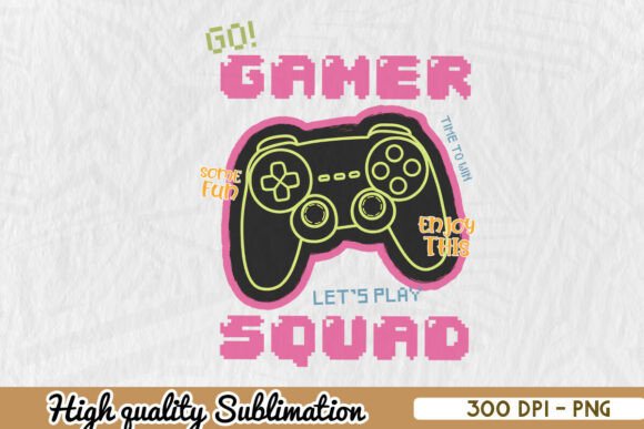 Gamer Squad Gaming Mode PNG for Graphics & Crafts