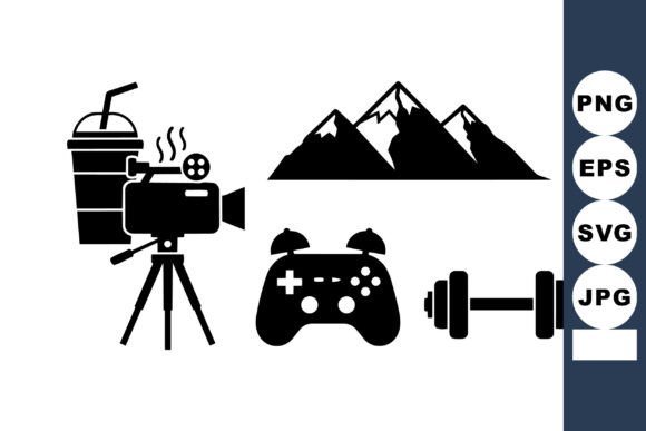 Gaming Fitness Adventure Clipart for Graphics and Crafts