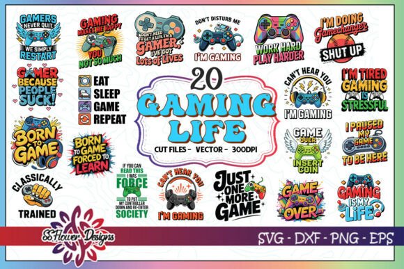 Gaming Life SVG Bundle for Graphics and Crafts