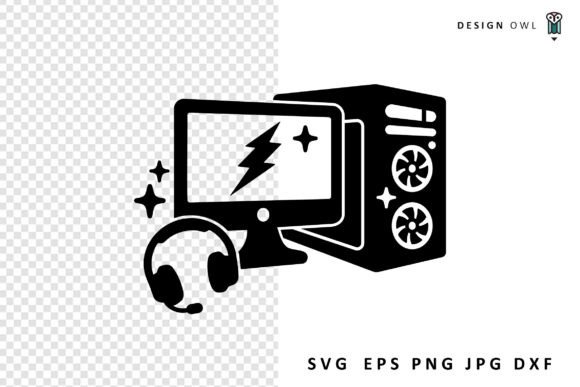 Gaming PC - Computer SVG Graphics for Crafts
