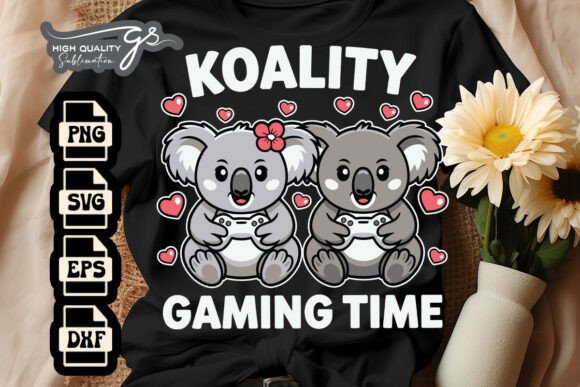 Koality Gaming Time Funny Koala SVG for Graphics and Crafts