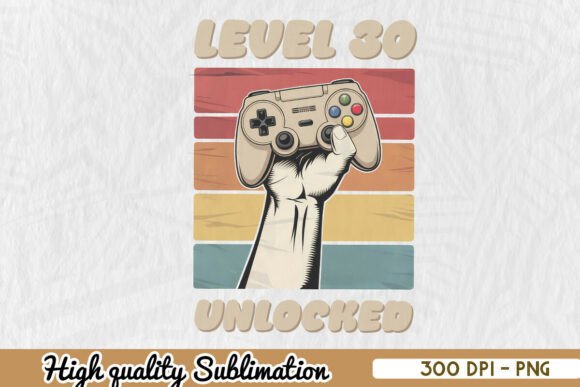 Level 30 Unlocked Gaming PNG: A Designer's Review for Graphics and Crafts