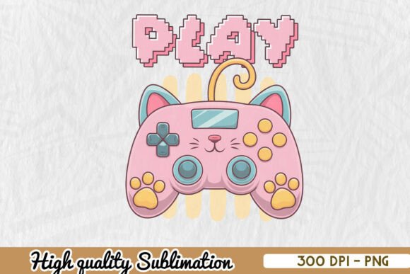Play Gaming Mode on Sublimation PNG for Graphics and Crafts