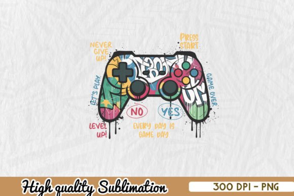 Retro Gaming Never Give Up Have Fun PNG