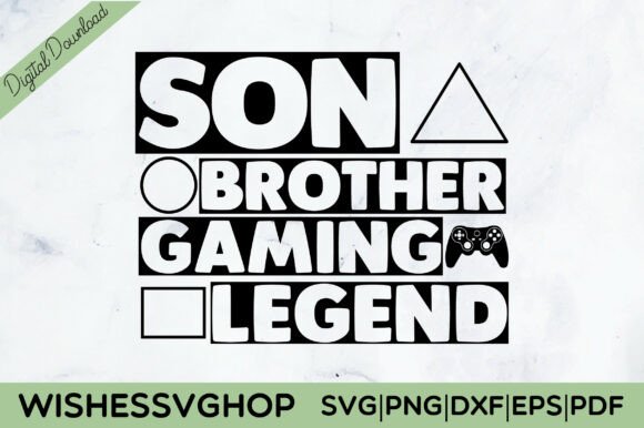 Son Brother Gaming Legend SVG PNG Review