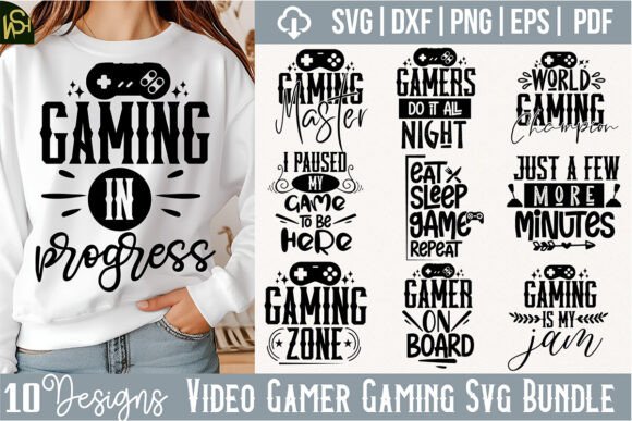 Video Gamer Gaming Svg Bundle: Graphics for Crafts